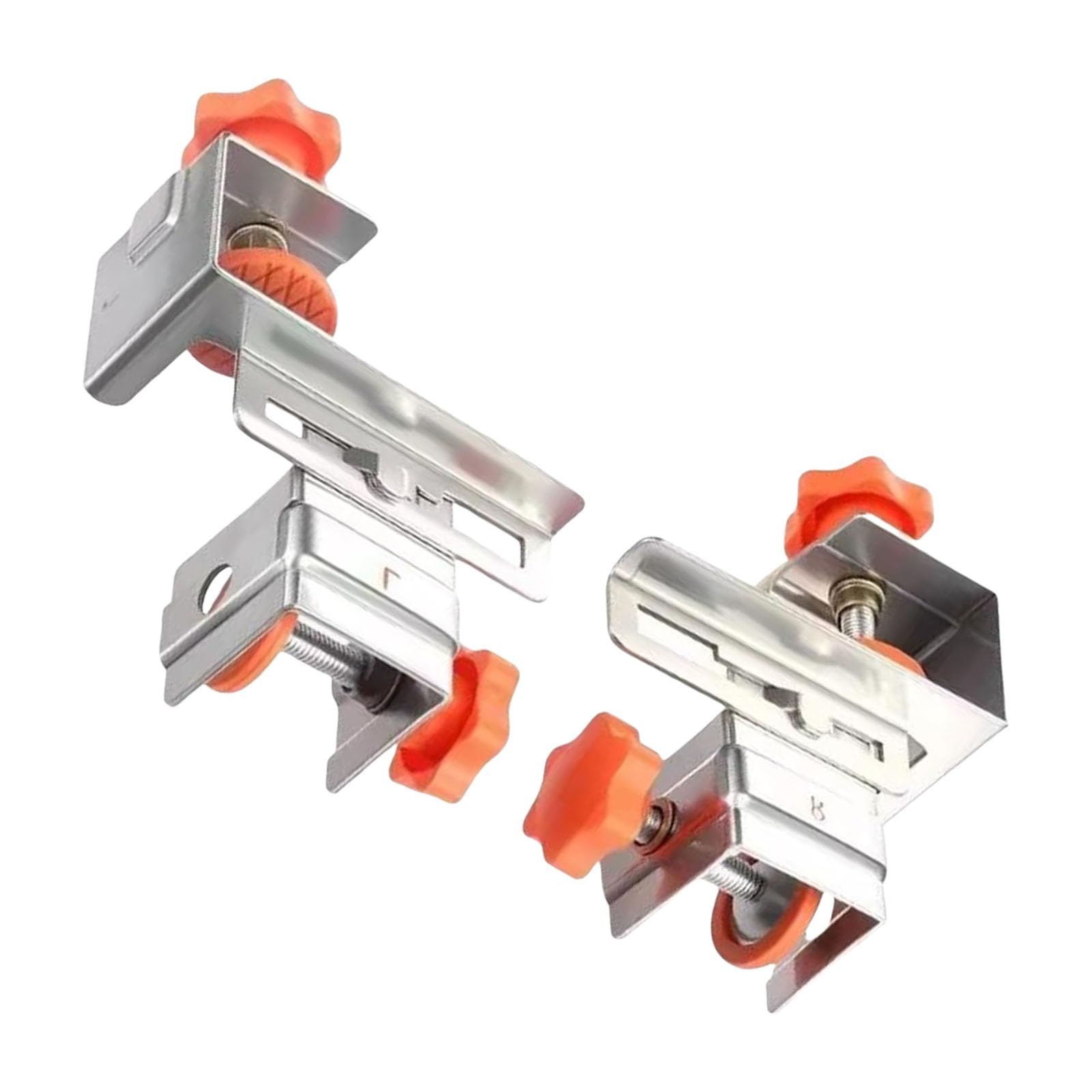 Ywluuoo Multicolor 2Pieces Practical Drawer Front Fixing Clamps Without Handle Installation Brackets Accessory With Wood Panel Use Rustproof Drawer Panel Fasteners