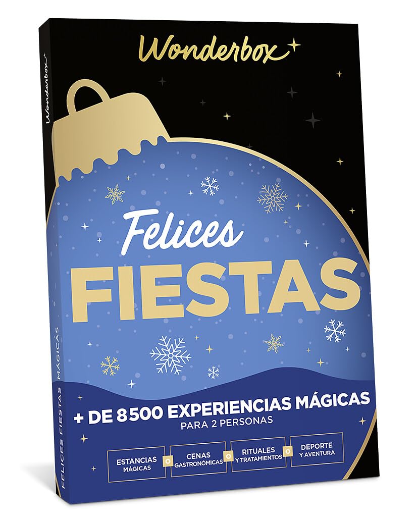 WONDERBOX - Caja Regalo - Felices Fiestas Mágicas - para 2 Personas | 1 actividad a elegir - Más de 8500 experiencias - Estancia, cena, ritual exclusivo o aventura