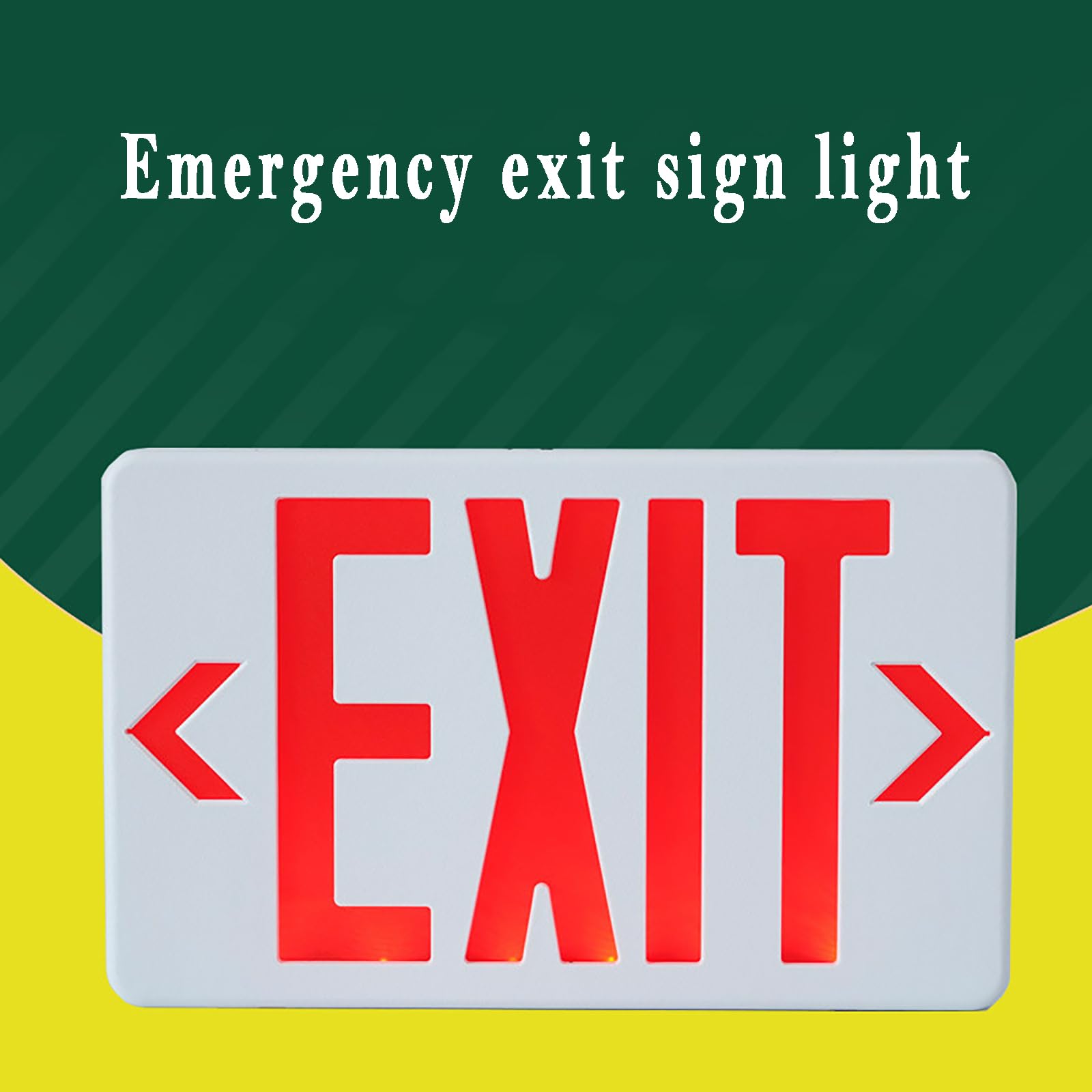 Señal De Salida Con Iluminación De Borde LED, Luz Indicadora De Salida De Seguridad, Batería De Litio Incorporada, Tiempo De Emergencia De 2 Horas, Luz De Advertencia De Lugar Público