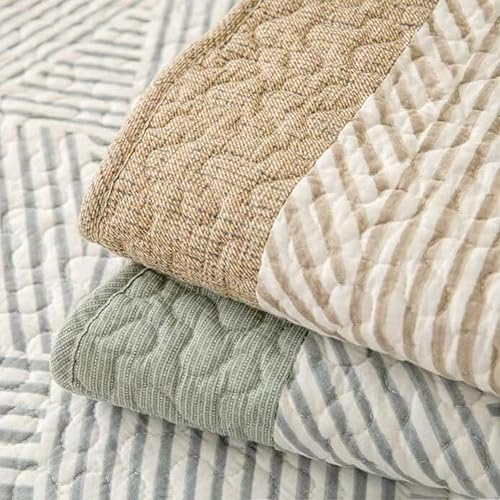 Miniatura 2 de vctops Funda acolchada de algodón para sofá, con patrón geométrico bohemio, funda antideslizante para sofá seccional, protector de muebles para