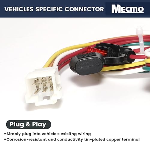 Miniatura 4 de MECMO Arnés de cableado de remolque de 4 pines para Subaru Forester 1998-2008, Outback 2000-2009, Tribeca 2008-2014, B9 Tribeca 2006-2007, Subaru