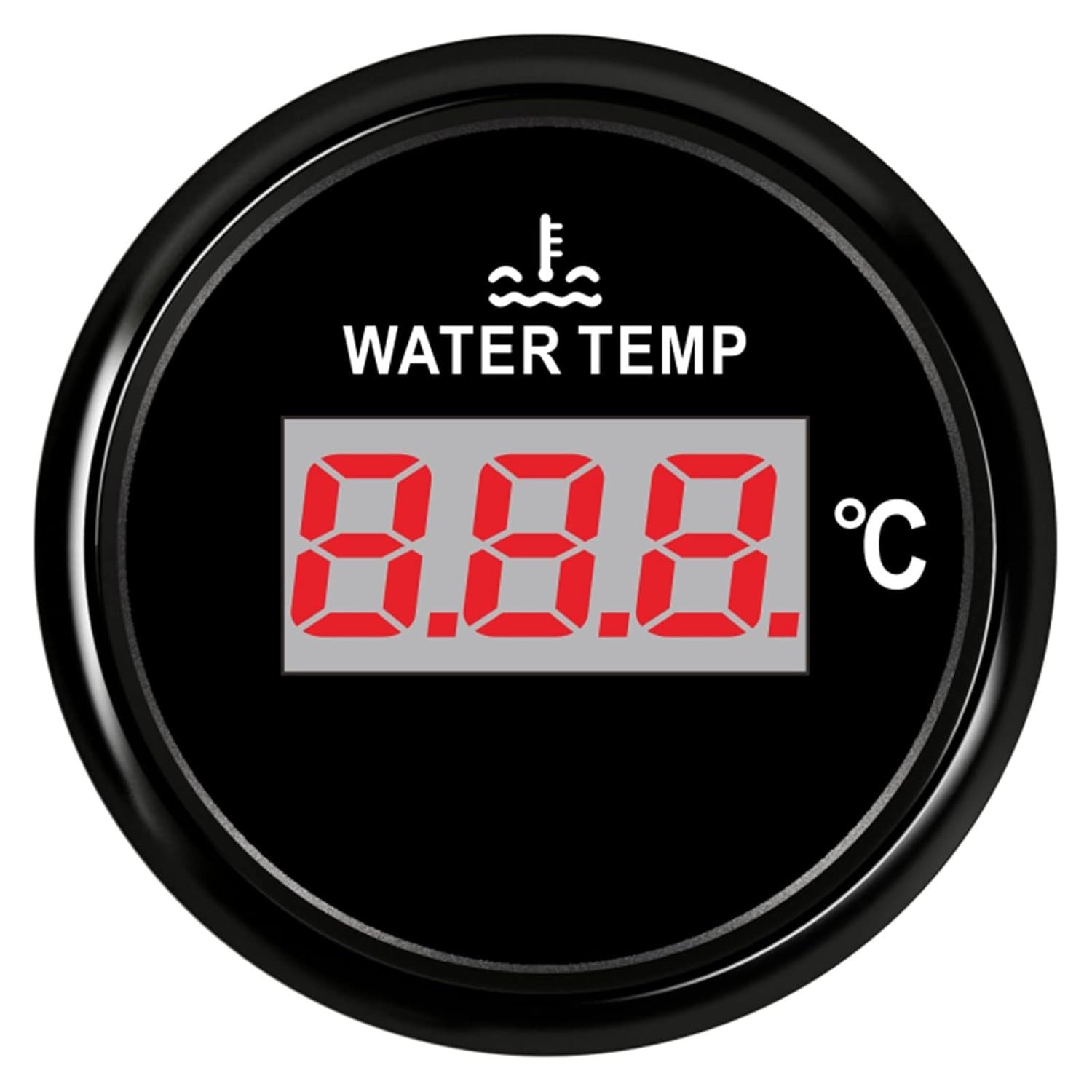 水位センサー、 52mm 車 トラック ボート 水温ゲージ 温度センサー 40-120 摂氏 ボート 車 デジタル水温計 レッドバッ