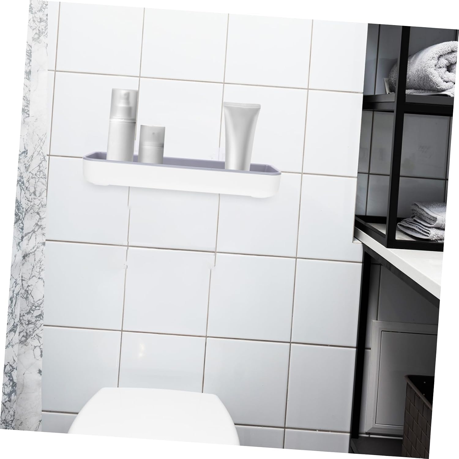 Multifunctional Toilet Rack Organizer for Bathroom Essentials Wall-mounted Storage Shelf Drain Easy Installation Space-saving for Toiletries