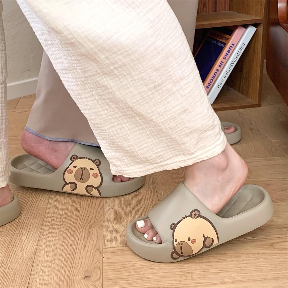 Men's and Women's Capybara Slides,Cute Capybara Slippers for Indoor Outdoor,Non Slip Quick Drying Shower Shoes,Comfort Cloud Slides Sandals - Image 6