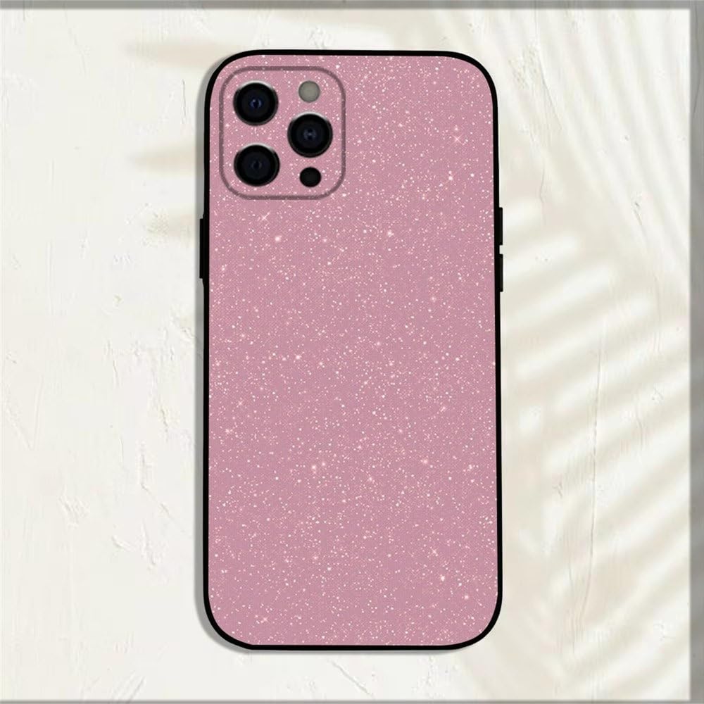 Amazon.co.jp: ピンクのグリッタークール電話ケース iPhone 16、15、14