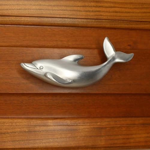 Miniatura 3 de Costello Coastal - Tirador de cajón Dolphin (orientado a la izquierda)  Colección de herrajes de peltre