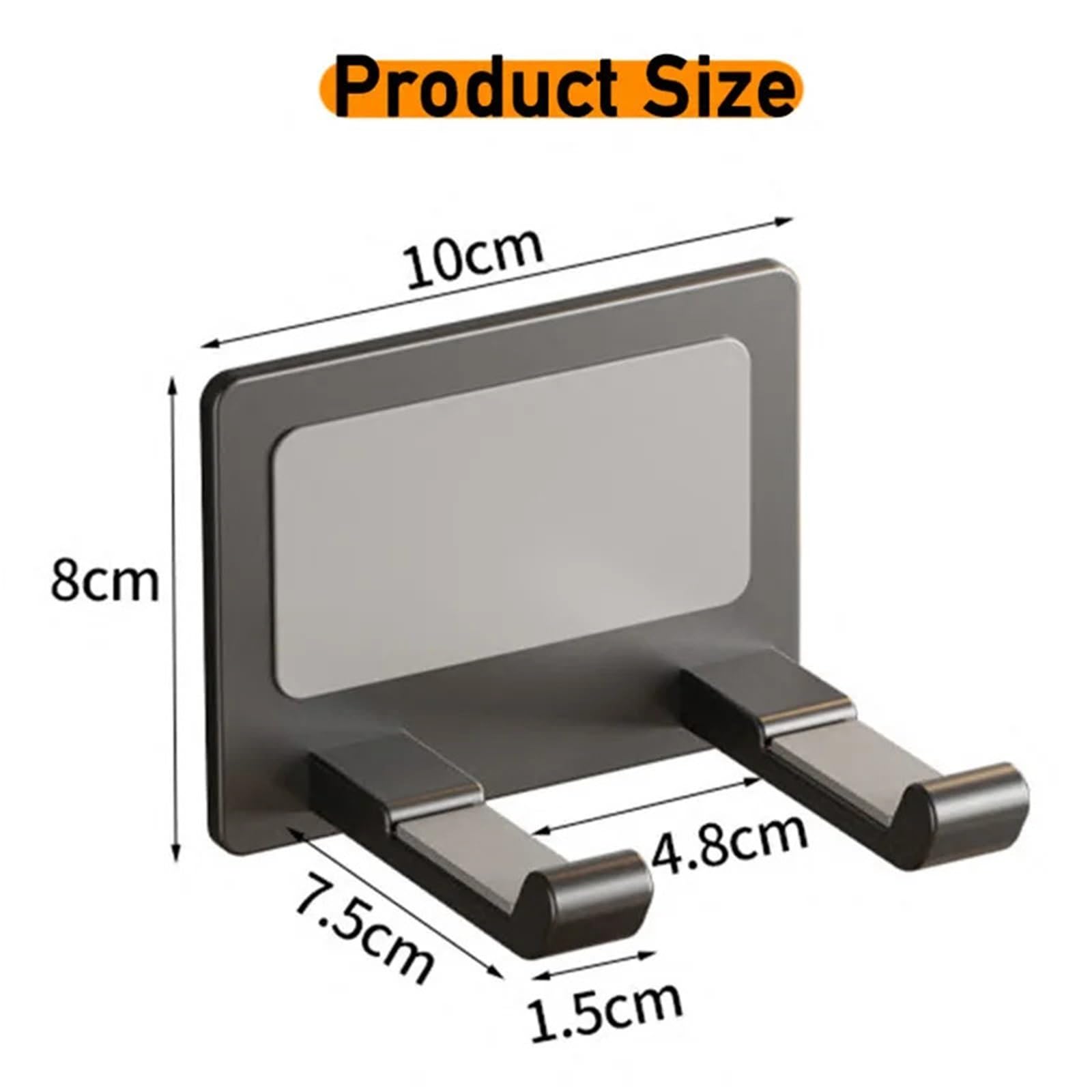 2Pcs Aluminium Haartrockner Halter Wand Selbstklebende Kein Bohrer Rack Schlag Kostenloser Bad Lagerung Organizer Für Haartrockner(White)