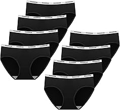Underwear for Girls, 8 Pack Soft Girls Briefs, Breathable, Comfortable and Soft Girls Briefs for Teenagers