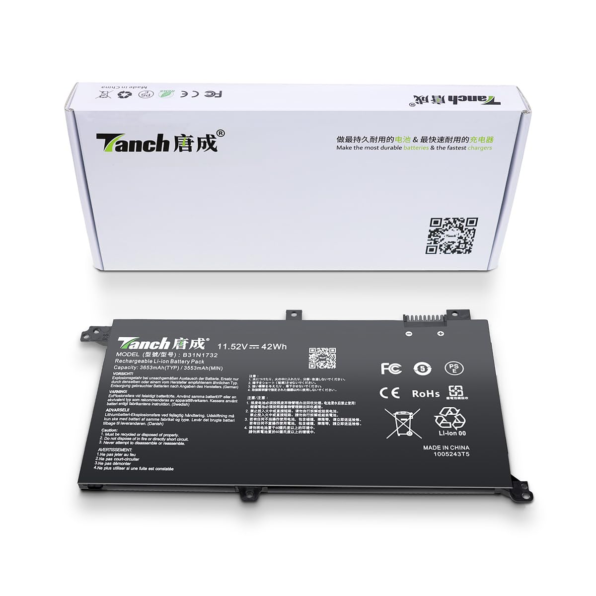 Amazon.com: Tanch Genuine Laptop Battery B31N1732 0B200-02960000