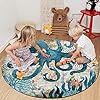 Amazon.com: Watercolor Sea Octopus Kraken Area Rug Round Rugs 3ft ...