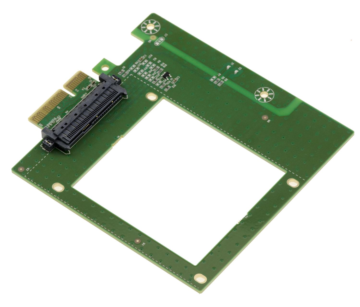 KALEA-INFORMATIQUE PCIe x4 Gen 5.0 16GB/s Controller Card for PCIe NVMe U.2 U2 SSD 68-pin SFF-8639 Direct Mount to Cordless Card