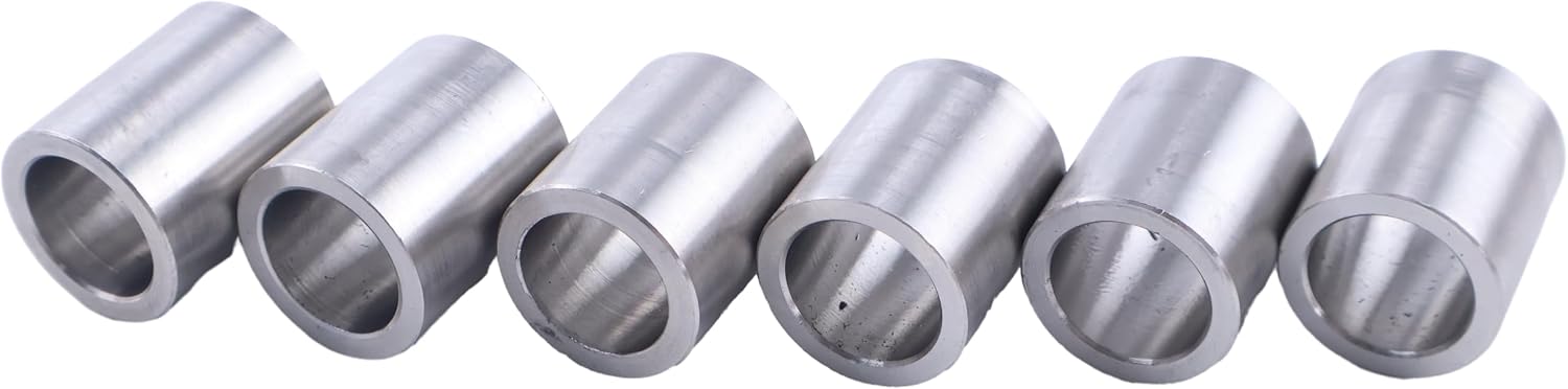 6PCS 59659 Seamless Steel Spacer, ID 5/8" x OD 7/8" x L 1"