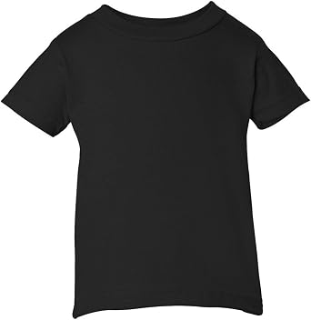 RABBIT SKINS Infant Short Sleeve T-Shirt, Black, 18 Months