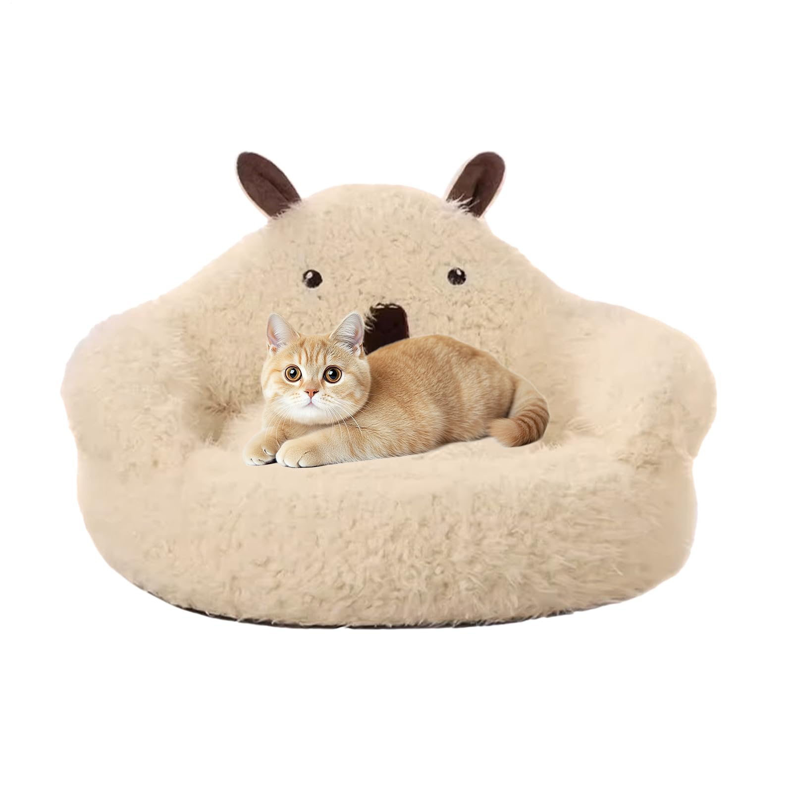 Lit caverne pour chat avec tunnel et nid amovible lit douillet pour chaton