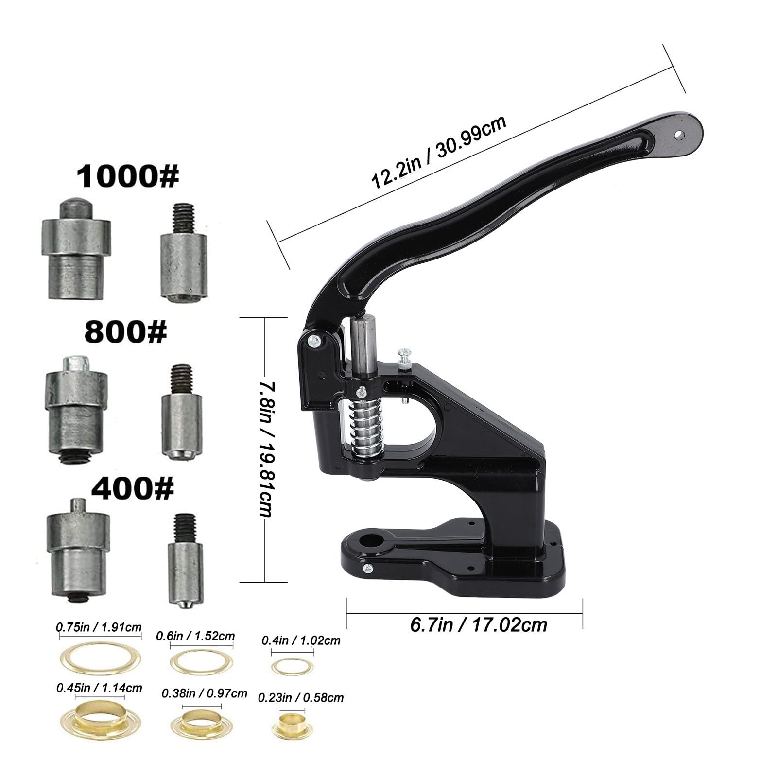 Zestaw Narzędzi do Przelotek Zestaw Szczypiec do Oczek Przelotek Ręczny Zestaw Oczek Ręczna Prasa do Przelotek do Skórzanego Paska Buty Rzemiosło