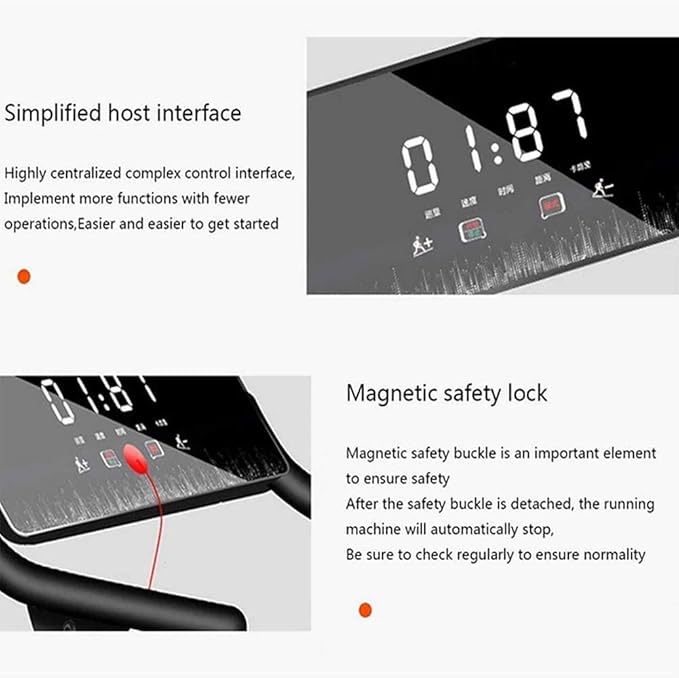 Caminadora Eléctrica Plegable con Pantalla LCD para Hogar, Oficina, Gimnasio miniatura 4