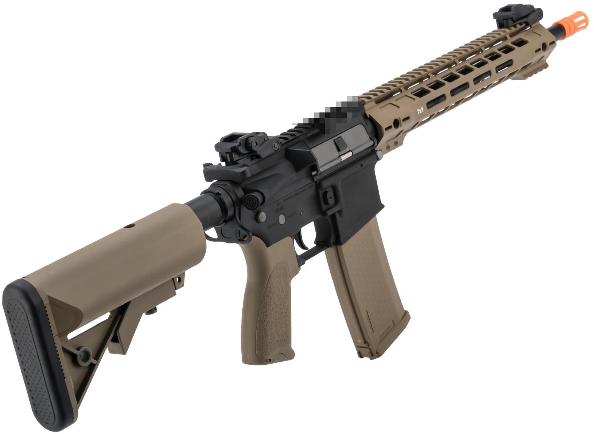 Evike Airsoft - Specna Arms Edge Series Airsoft M4 AEG w/GATE X-ASR MOSFET (Model: Car Slim LOK / 2-Tone Blk-Tan)