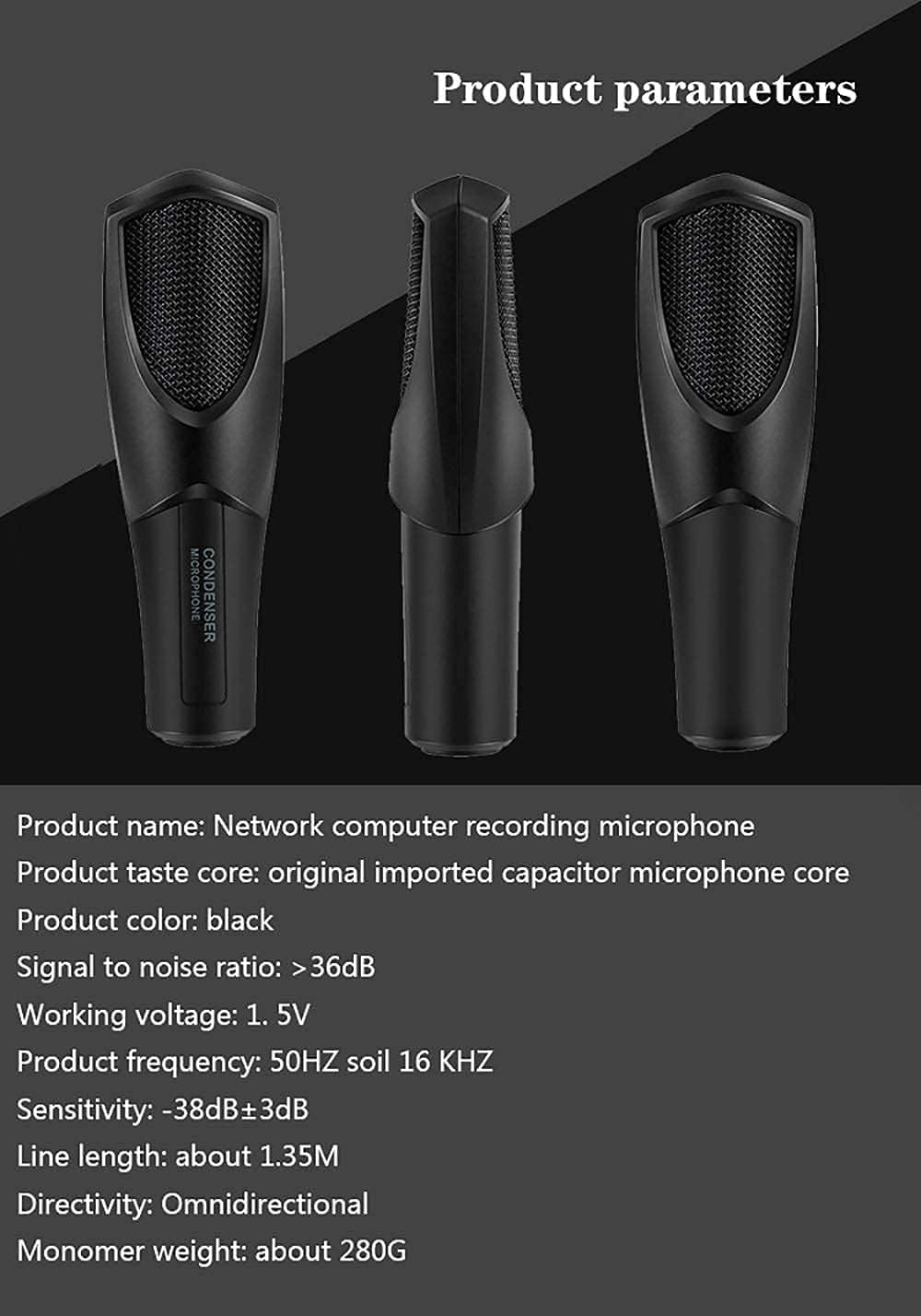 Wysoka jakość dźwięku Mikrofon komputerowy do strumieniowego przesyłania podcastów przez USB, mikrofon komputerowy Studio kardioidalny zestaw pojemnościowy ze stojakiem na biurko
