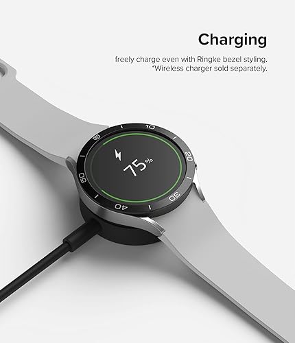 Miniatura 8 de Ringke Bisel Styling compatible con Samsung Galaxy Watch 5 de 1.73 pulgadas y Galaxy Watch 4 (1.73 pulgadas), cubierta de anillo de marco adhesivo