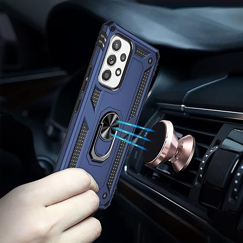 Miniatura 6 de Funda para Samsung A53 5G, Galaxy A53 5G con protector de pantalla HD, grado militar de 16 pies probada en caídas, anillo protector a prueba de