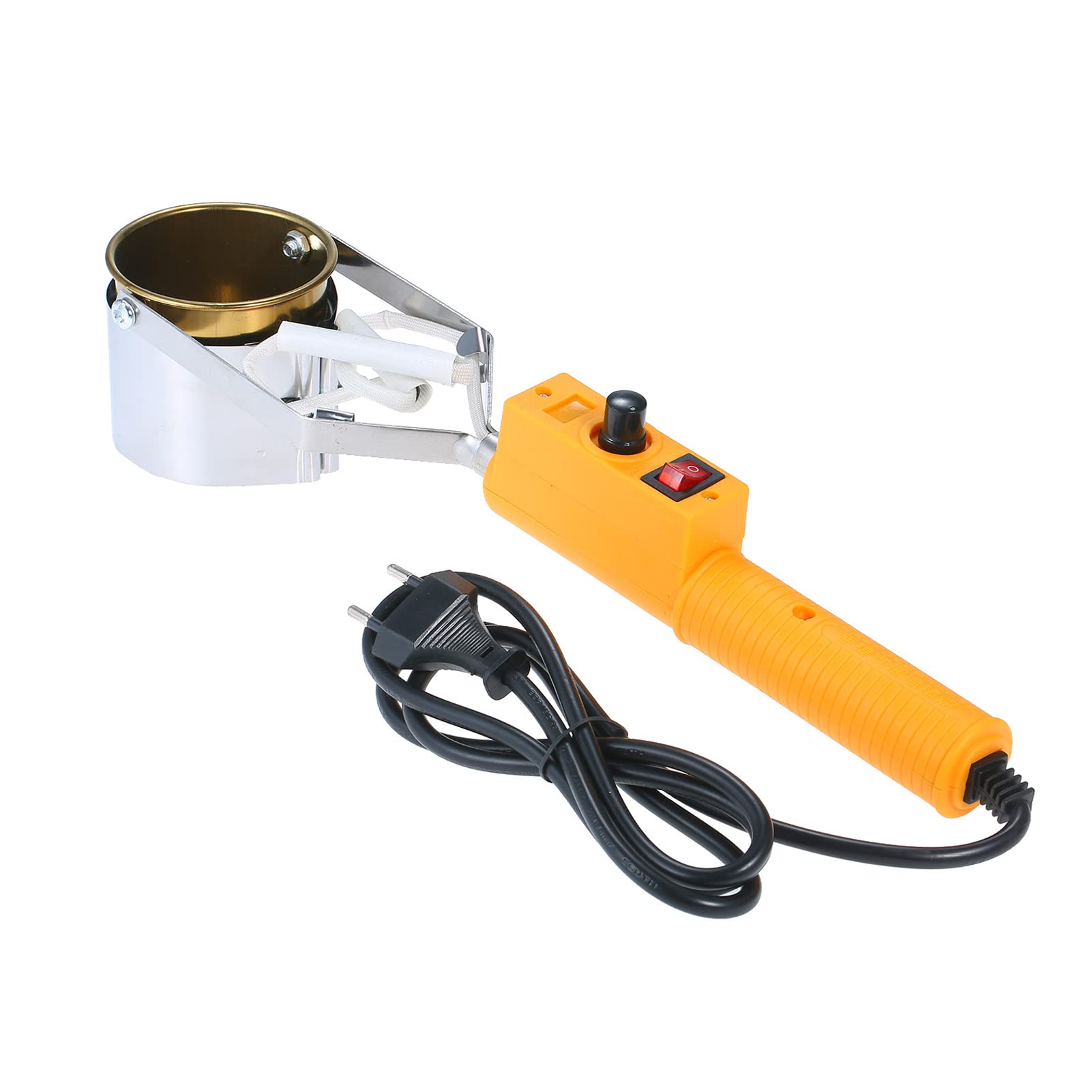 Hingers Portable Titanium Alloy Tin Furnace Temperature Adjustable Tin Soldering Pot High Power Tin Melting Furnace Small Tin Dipping Furnace for Household and Electricians SWDT98-C 380W