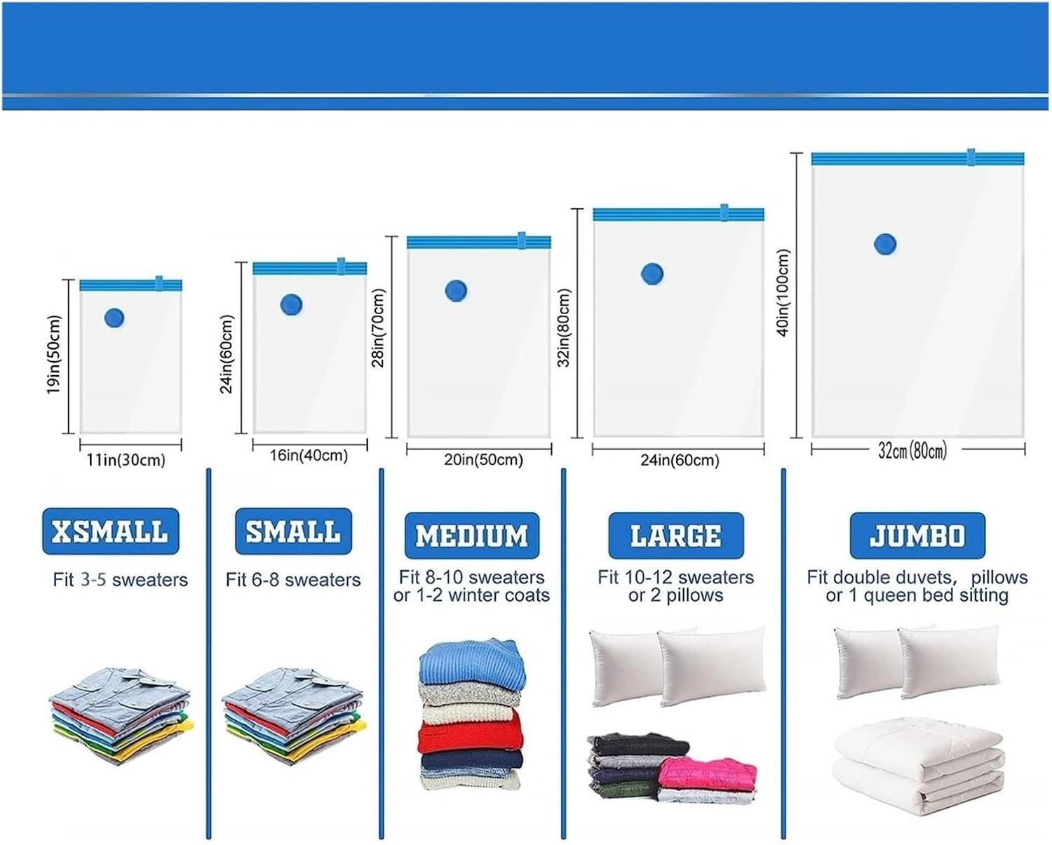 1pc Thickened Vacuum Compression Bag, Transparent Quilt, Storage, Household Clothing And Sorting(30 X50cm)