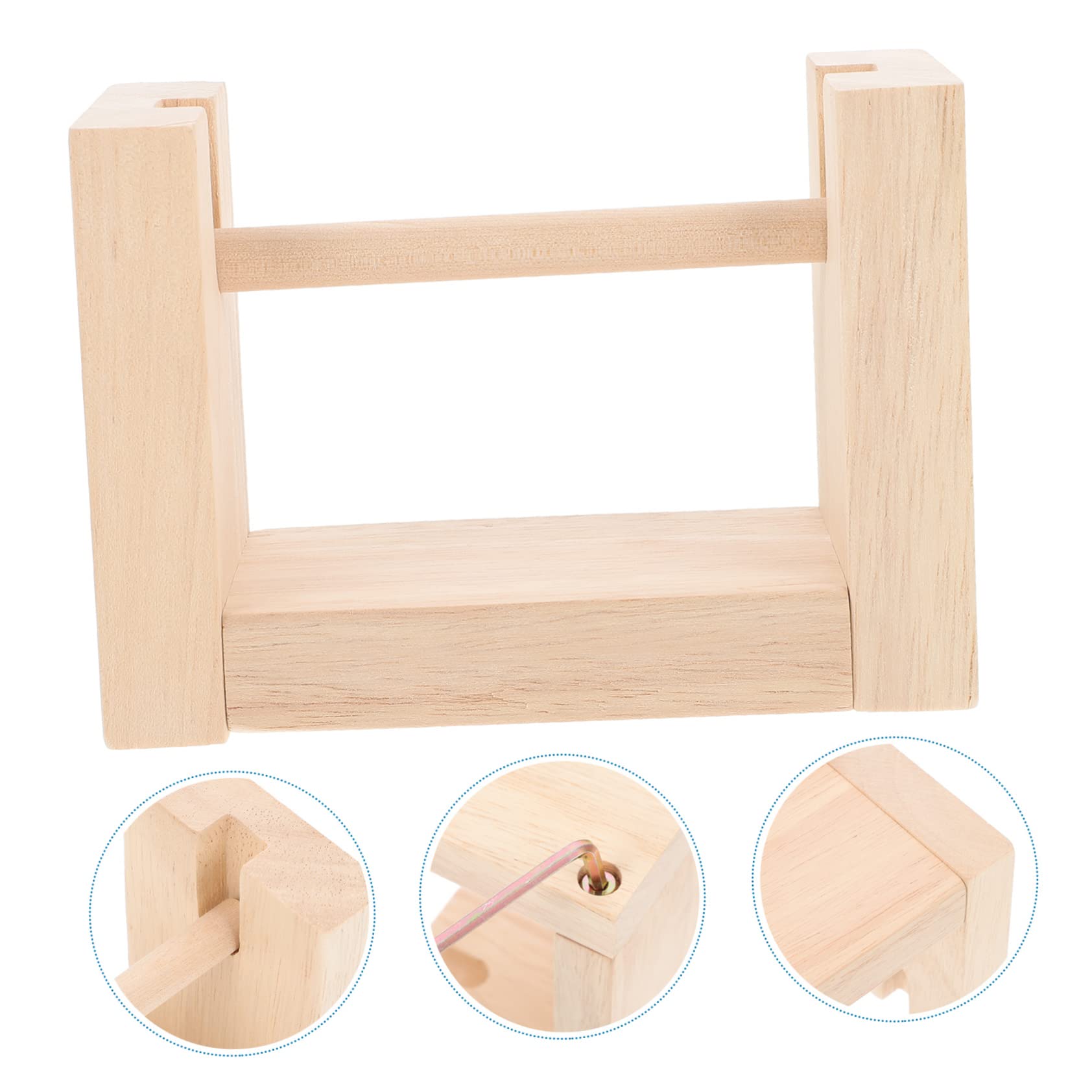 Gogogmee Rotatable Wooden Spool Holder for Yarn and Thread Sewing Rack for Quilting and Embroidery Reduces Tangles DIY Enthusiasts