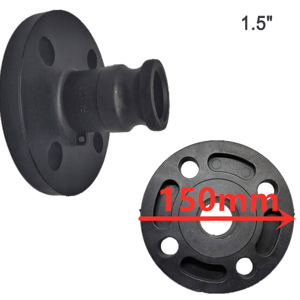 ChaRLes 3/4 Pollici Nero Flangia Di Ferro Tubo Del Pavimento Raccordo Idraulico Filettato Dn20 Quattro Fori Flangia - Foto 4