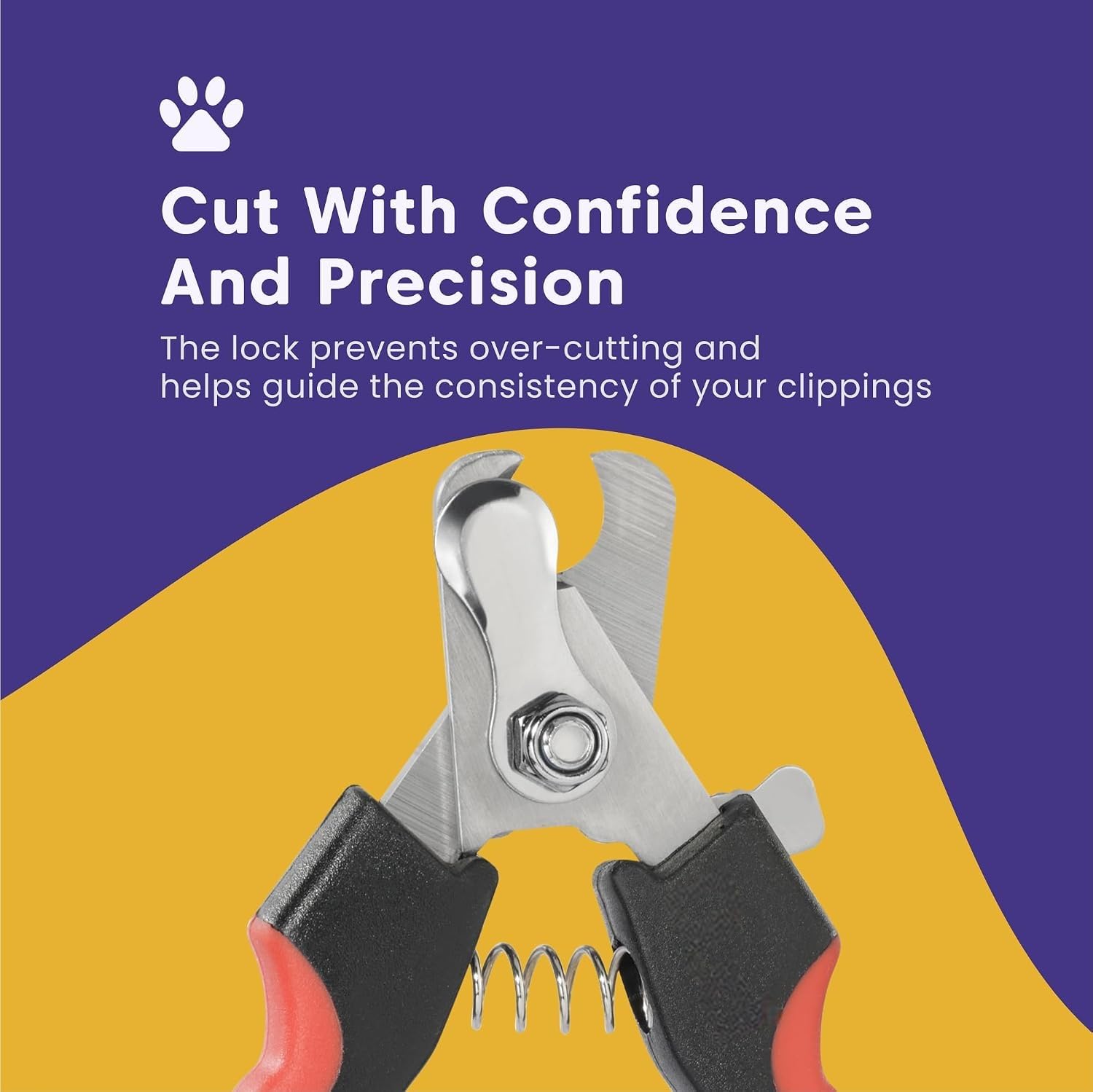 Dudi Pet Cortauñas y Lima para Perro y Gato - Corta Uñas para Cachorros y Gatos con Tope de Seguridad - Cortauñas para Todas Las Razas de Perritos y Gatitos - Grande - Negro/Rojo