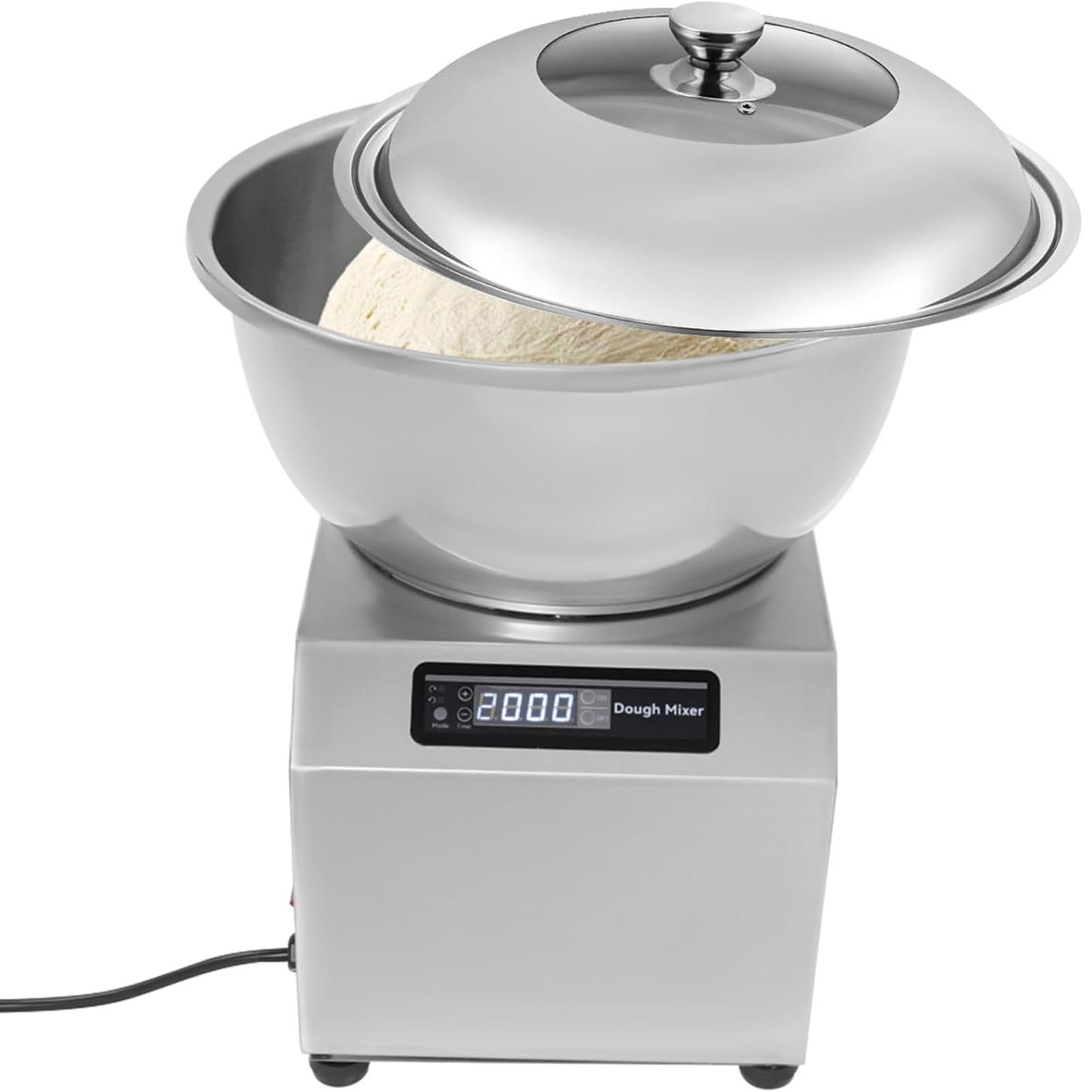 Impastatrice a Spirale Commerciale 2200W 1400rpm Impastatrice a Spirale elettrica con Doppia Rotazione, Macchina per impastare Resistente per panetteria, Ristorante, Pizzeria 8kg/18lbs