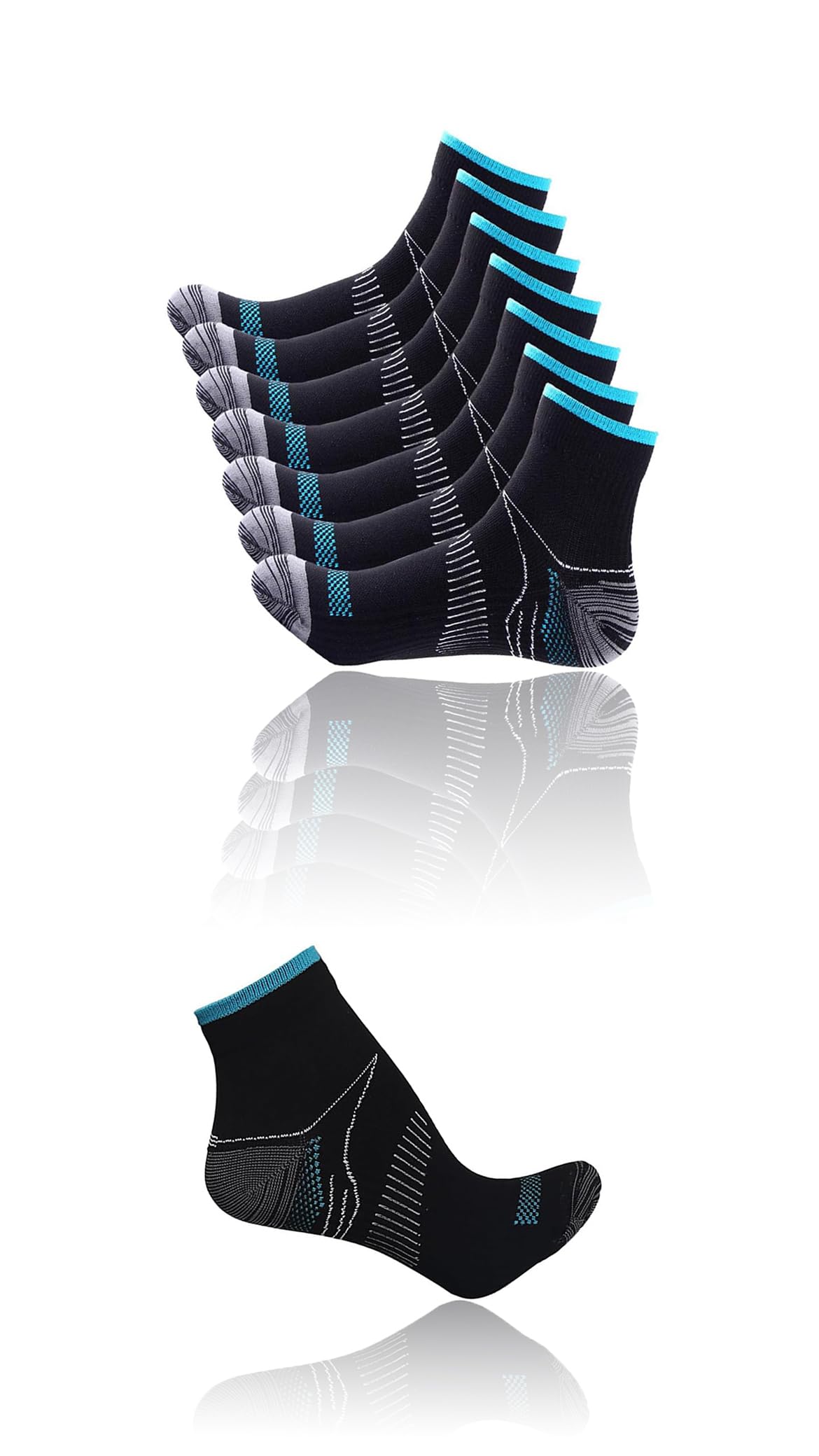 Graduated Compression Socks (2 Pairs) - 20-30 mmHg Support for Men & Women - Enhance Circulation for Cycling and Running - Stay Active with Compression Stockings!