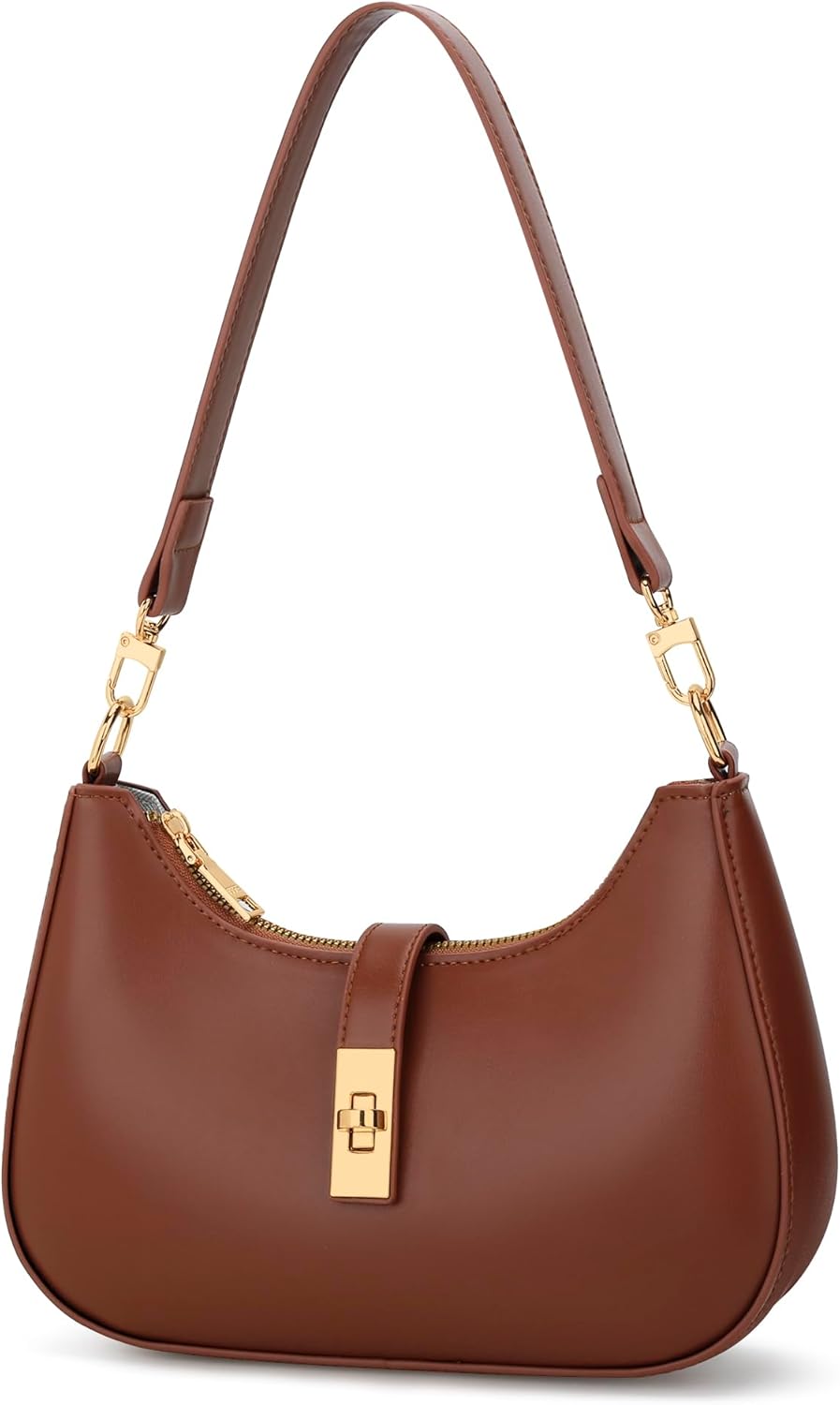 KKXIU Shoulder Bag for Women Cute Hobo Handbag and Vegan Leather Retro Small Clutch Purse with Zipper