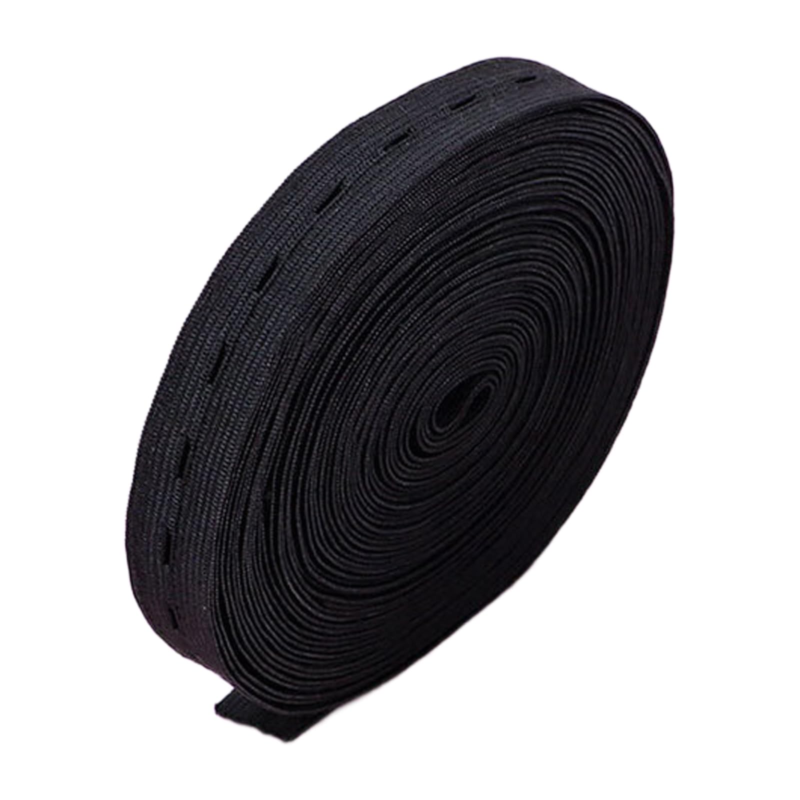 Kalttoy Flexibility 2.5cm Cord with Eyelet Trim Sturdy Waistband Fabric 29 Yards Long Long Elastics Roll for Costumes