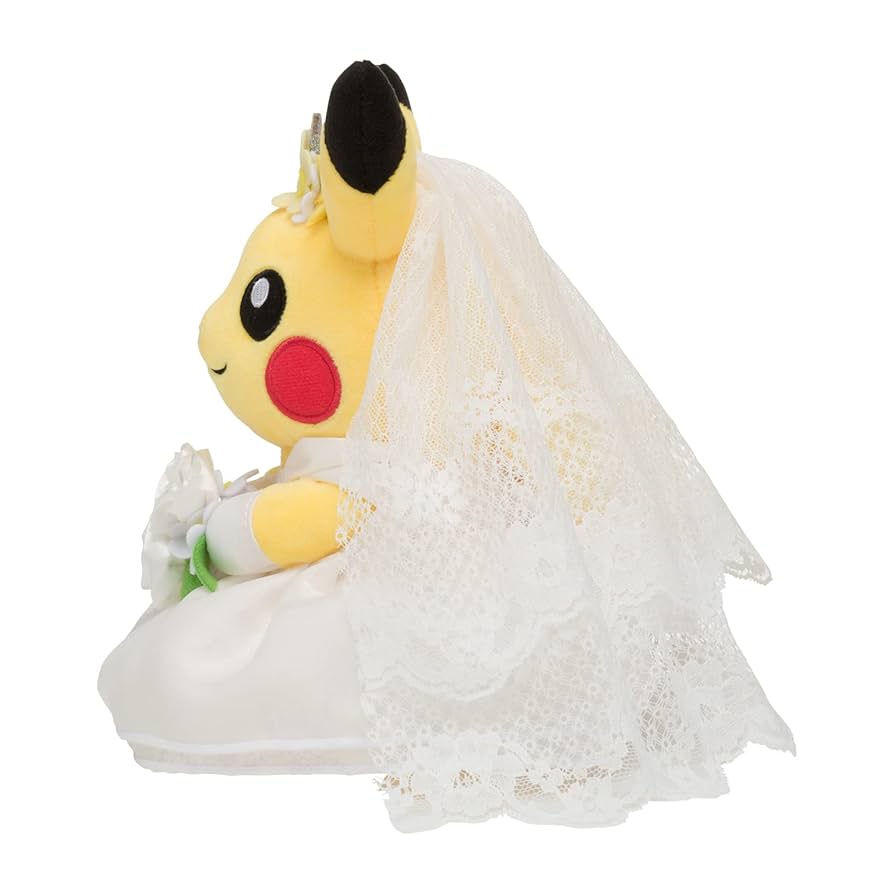 Pokemon ポケモン Pikachu レア wedding 人気 レア 希少 Pikachu Wedding: Wedding Dress Pikachu (Female) Plush - 8 In