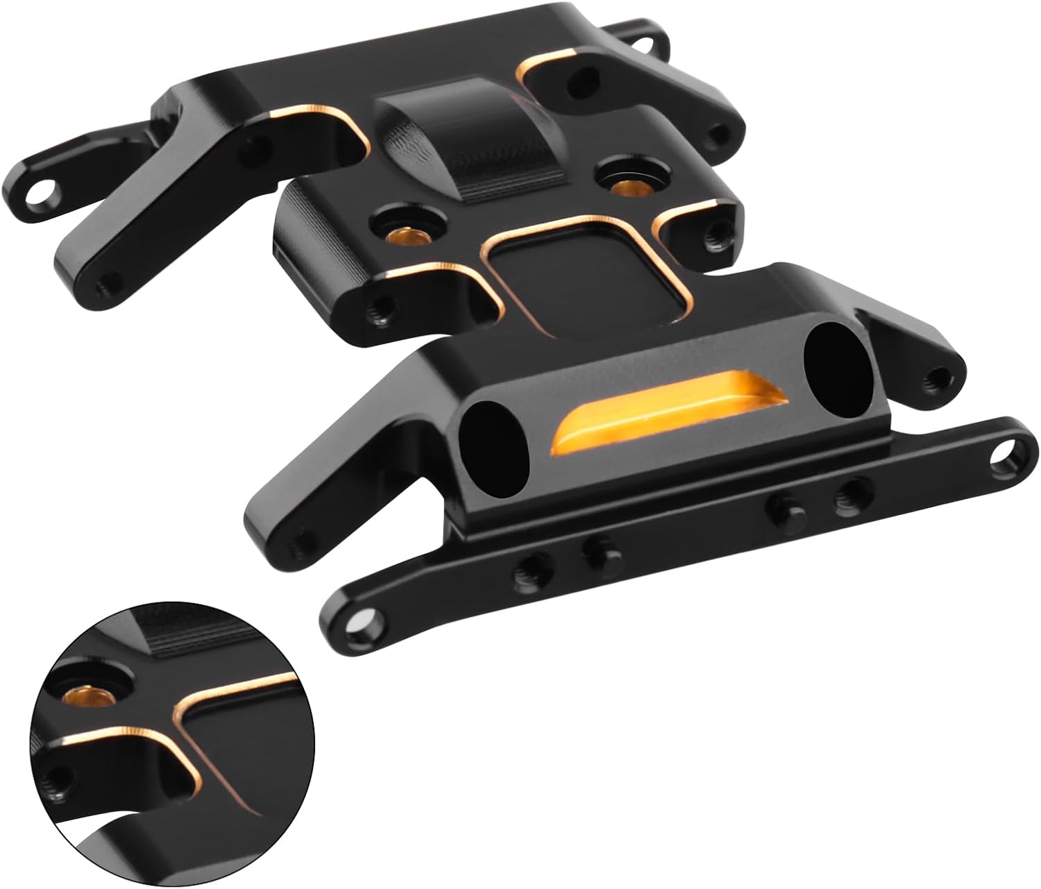 Aluminum Gearbox Mount Transmission Skid Plate for Axial SCX24 AXI90081 Upgrades Parts 1/24 RC Crawler Car