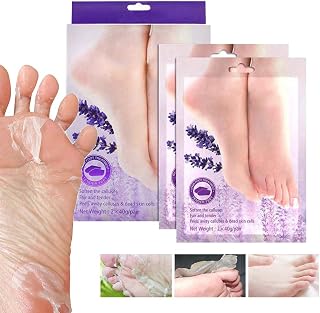 BOMPOW Foot Peel Mask, Exfoliating Socks Foot Mask, Peel Off Dry Dead Cracked Hard Skin in 3-7 Days, Lavender Scented Exfoliating Foot Socks, 2 Pairs
