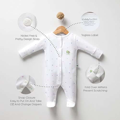 Miniatura 5 de Juego de canastilla de 100% algodón orgánico para recién nacidos, 10 piezas, 0-3 meses, unisex, ropa para bebés, niñas, bebés, niños y bebés,
