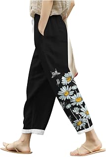 2025 - Pantalones ligeros informales para mujer con cordón, cintura elástica, bolsillos de dos piezas, elegantes con pantalones