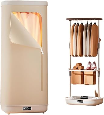 Portable Clothes Dryer with Remote Control Foldable Clothes Heater Indoor Dryer 900W Perfect for RV, Travel, Home, Apartment, Easy Operation