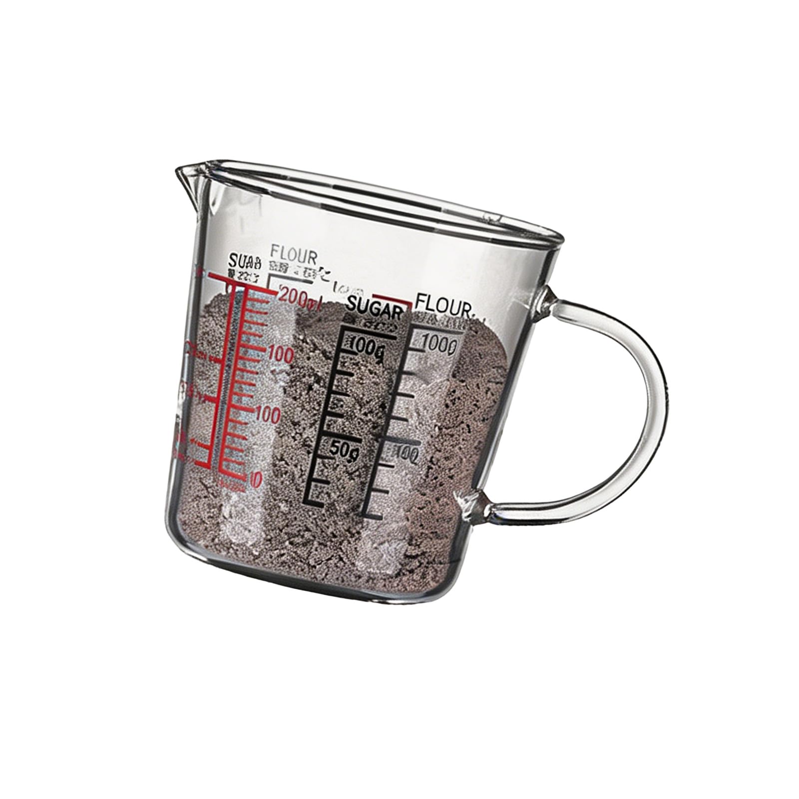 ZEPFJHE Microwave Safe Borosilicate Glass Measuring Cup with Clear Measurement Marks for Baking and Cooking Sturdy Multiple Capacity Home Essential Equipments for Kitchen Use Sturdy Accurate Markings