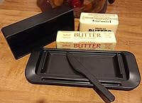 Vista 3 de Mantequillera de bambú con tapa y cuchillo, pequeño recipiente para mantequilla para un palo de mantequilla, recipiente para mantequilla