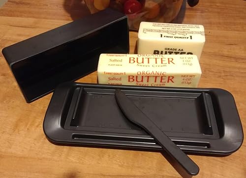 Miniatura 3 de Mantequillera de bambú con tapa y cuchillo, pequeño recipiente para mantequilla para un palo de mantequilla, recipiente para mantequilla para