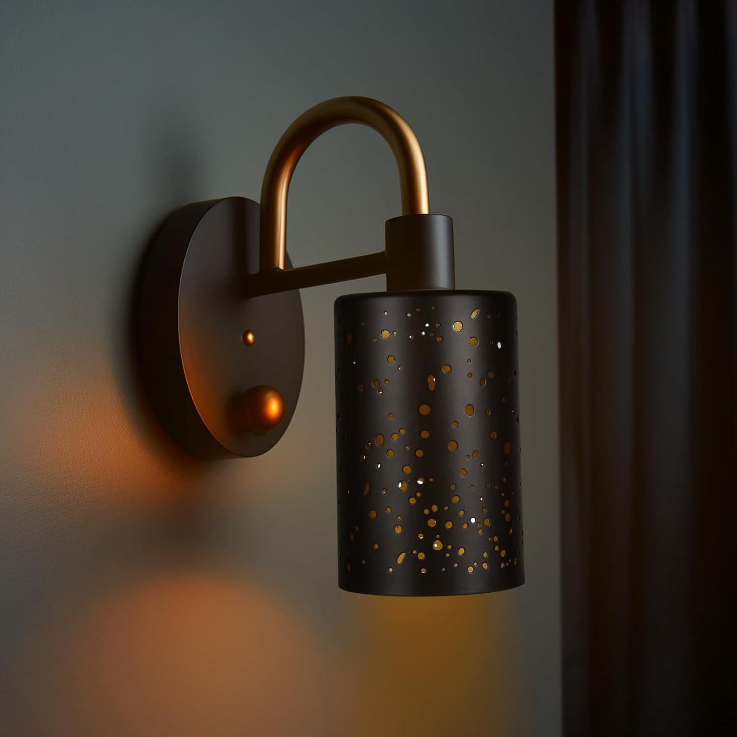 Fixture Replacement Globe Lampshade, Pendant Light Shade Starry Night Straight Cylinder Lampshade with 1-5/8 Inch Fitter Opening, Bottom Diameter 3.5" Height 5.5" Shades for Pendant Lights Wall Lamps