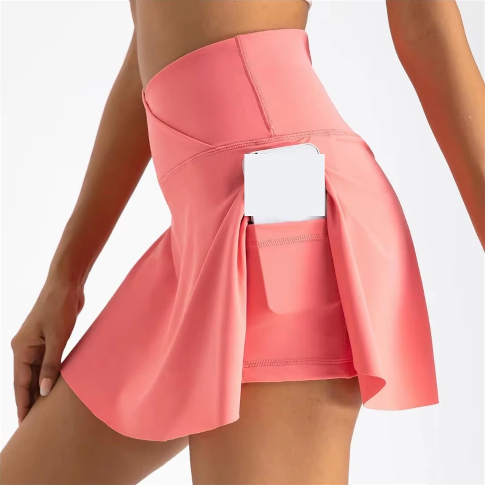 Jupe de sport taille haute avec poches pour éviter les frottements