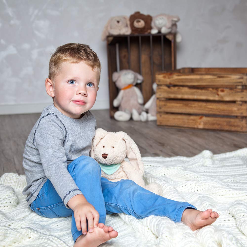 GRÜNSPECHT 327-V2 - Cojín térmico de semillas de colza con funda lavable para niños, cálido peluche para el dolor abdominal y el resfriado (327-V2)