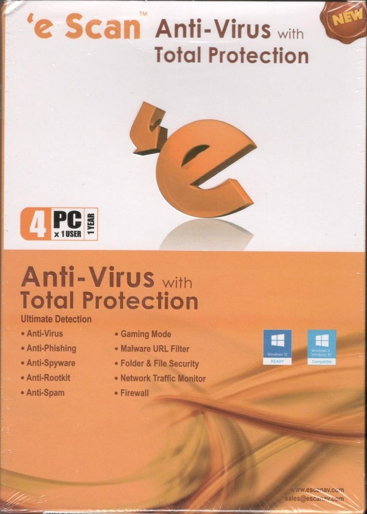 eScan Anti-Virus with Total Protection Version 11 - 4 PC, 1 Year (CD) (B01FALEZZ4) Amazon Price History, Amazon Price Tracker