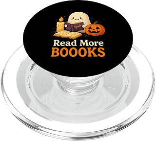 Read More Books Ghost Pumpkin Halloween PopSockets PopGrip for MagSafe