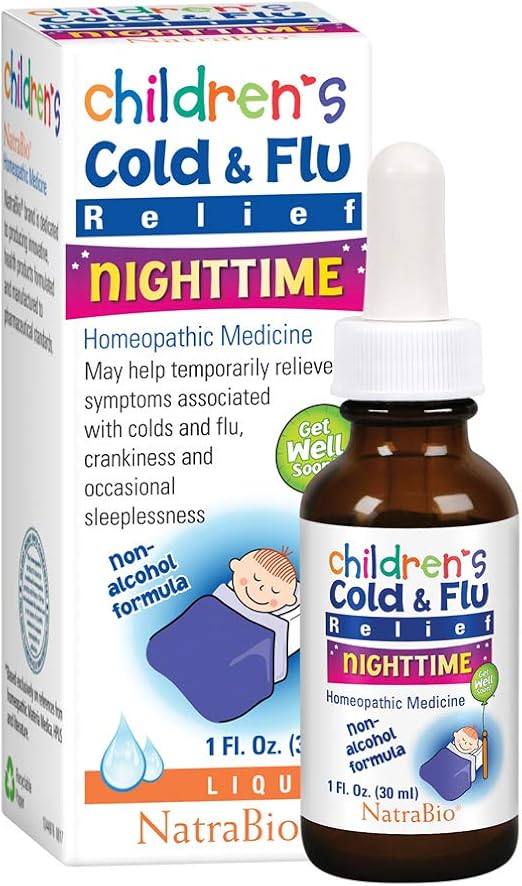 Natrabio Children's Cold & Flu Relief Nighttime, 1 Fluid Ounce Health & Household