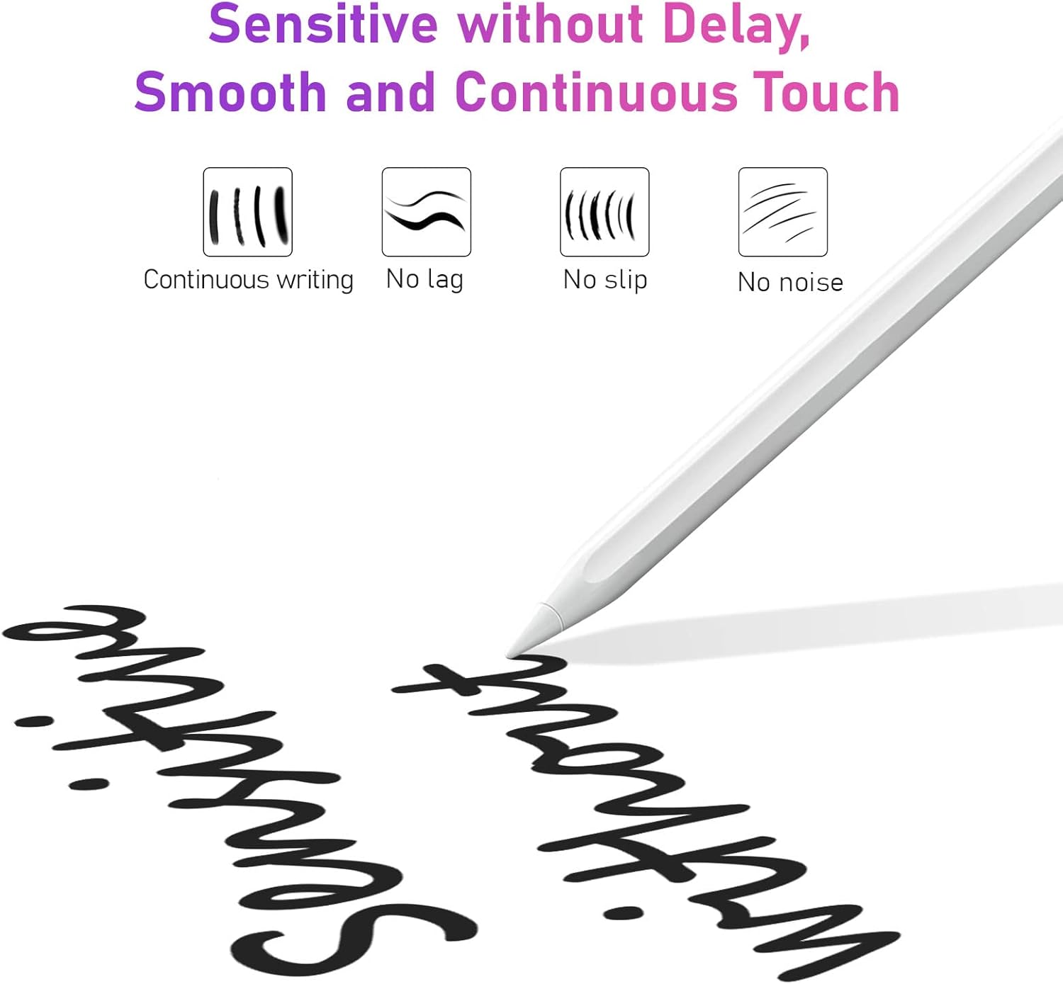 Electronic pens for Apple iPad with Palm Rejection& LED Power Display, Active Pencil Compatible with (2023-2018) Apple iPad Pro (11/12.9 Inch),iPad Air 3/4/5,iPad10/9/8/7/6, iPad Mini 5/6