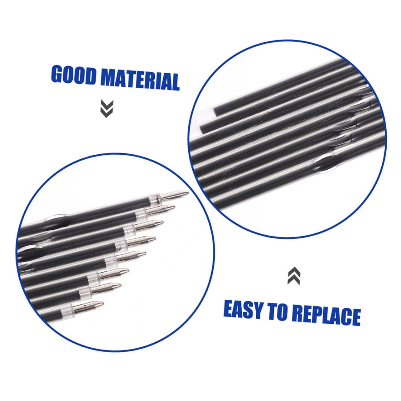 DOITOOL 4 Ensembles Recharges D'encre Pour Stylo Recharges De Stylos À Écriture Lisse Fournitures D'écriture Stylo À Bille Rechargeable Papeterie D'écriture Plastique 200 Pièces * 4